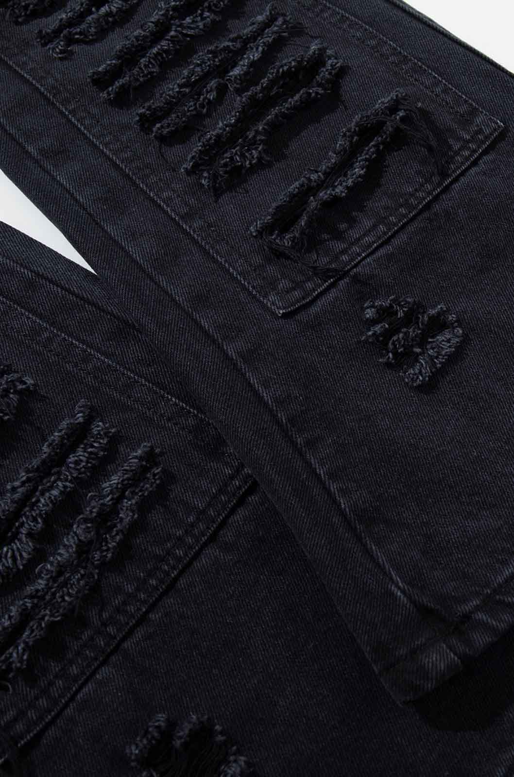 Denim Flare Distress Jeans