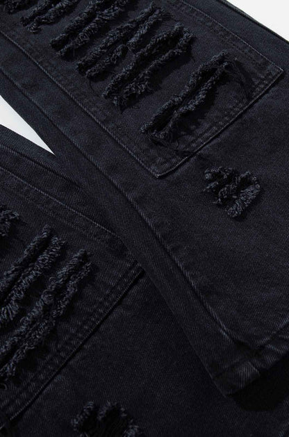 Denim Flare Distress Jeans