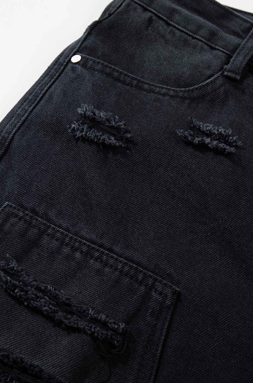 Denim Flare Distress Jeans
