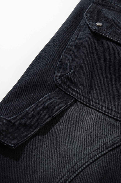 Denim Flare Distress Jeans