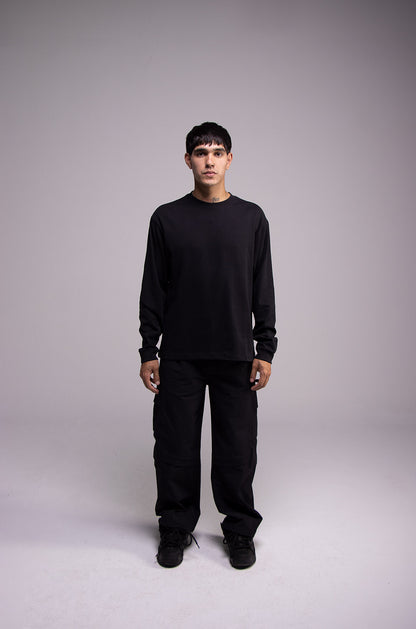 Long Sleeve 275gsm Black Tee