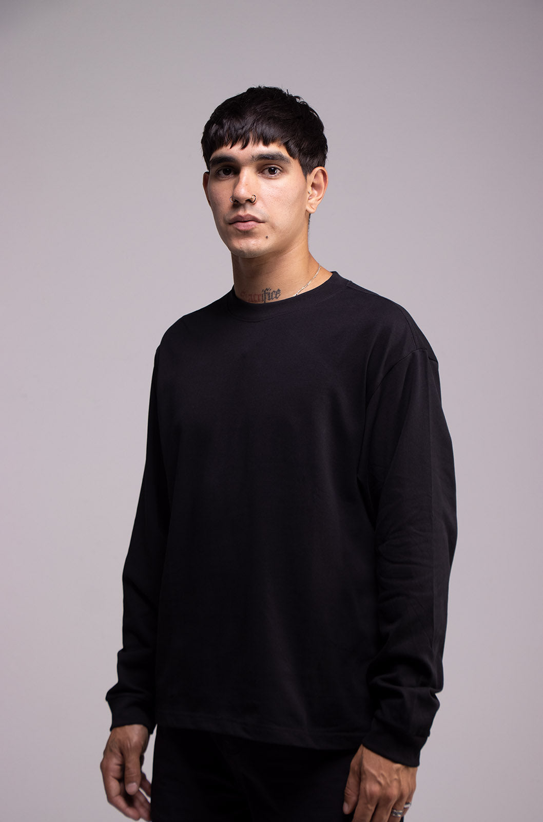 Long Sleeve 275gsm Black Tee