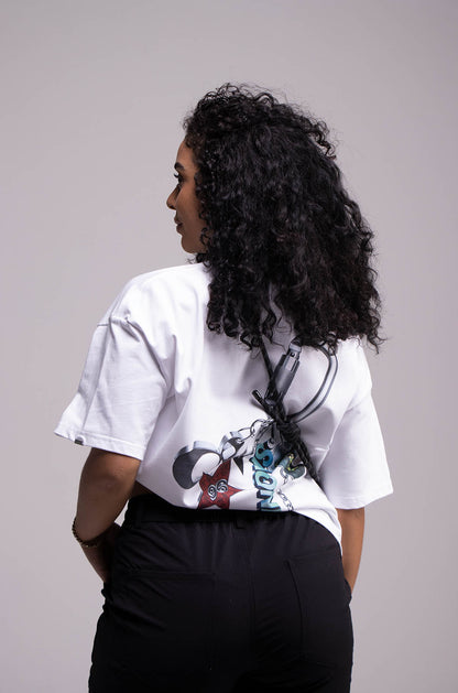 Playera KEYCHAIN Blanca 305gsm