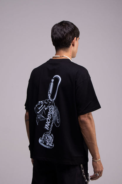 Playera KEYCHAIN Negra 305gsm