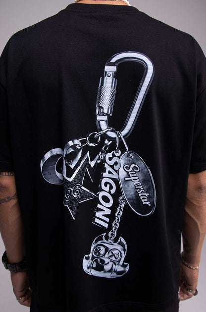 Playera KEYCHAIN Negra 305gsm