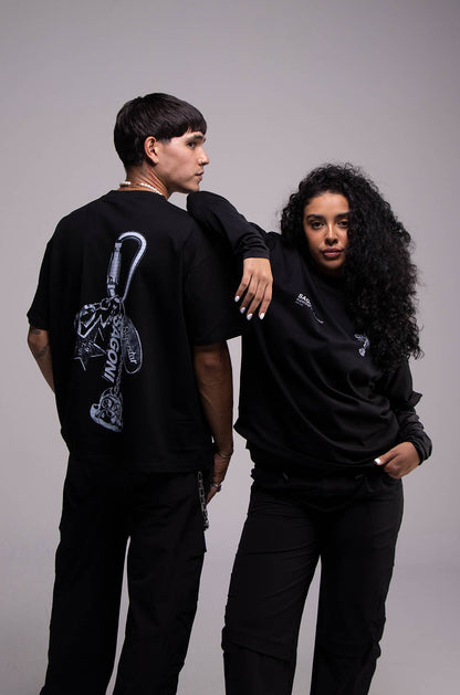 Playera KEYCHAIN Negra 305gsm