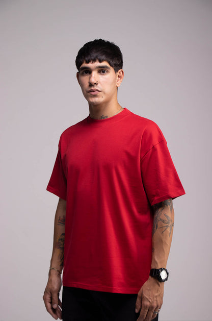 Semi Oversize 305gsm Intense Red Tee