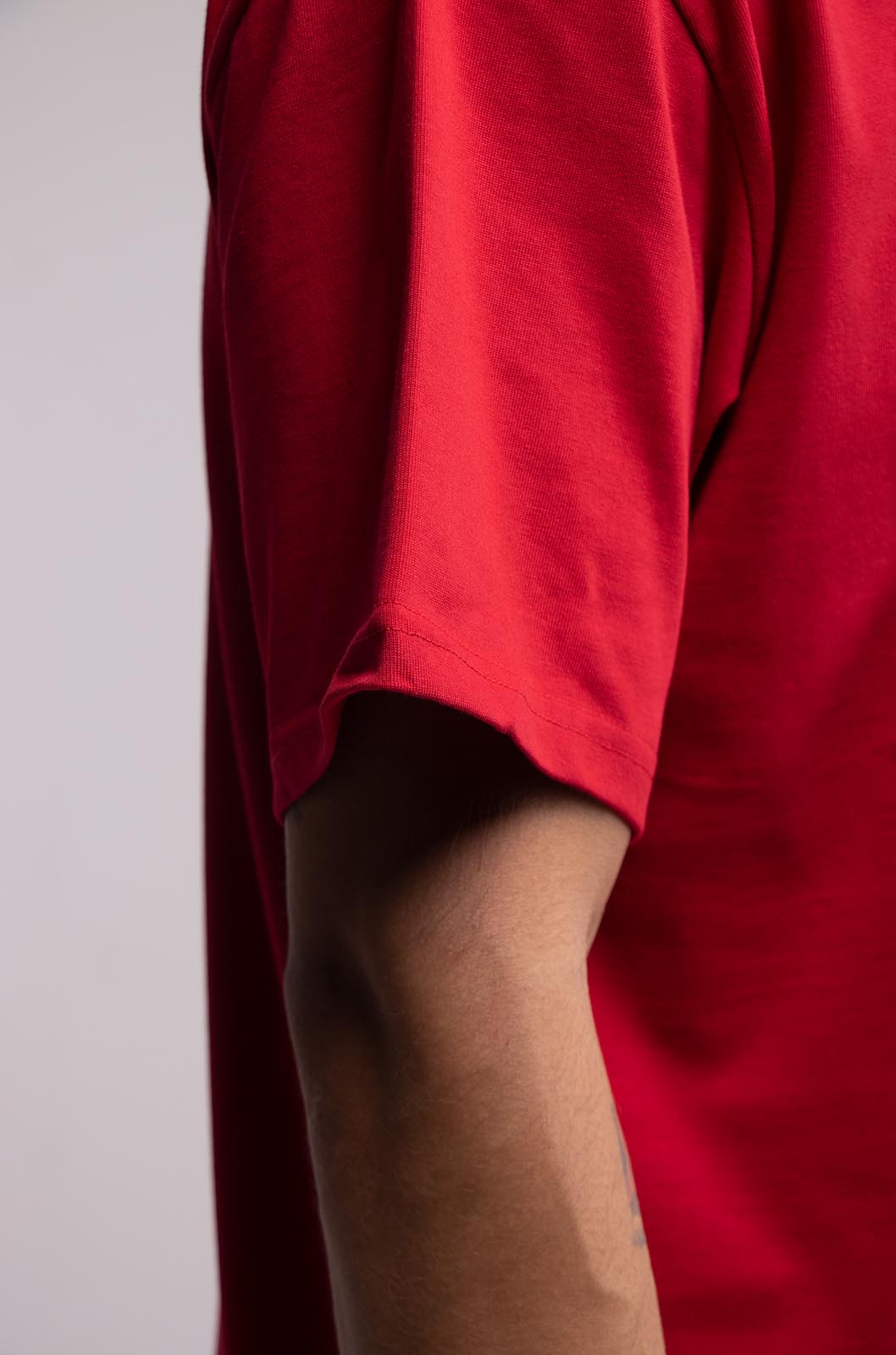 Semi Oversize 305gsm Intense Red Tee