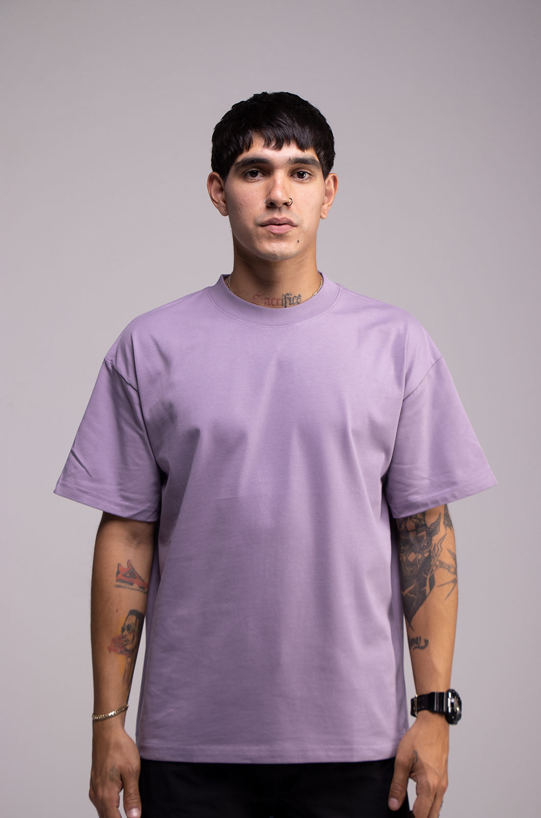 Semi Oversize 305gsm Light Purple Tee