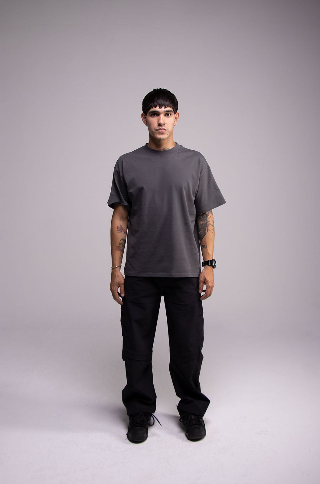 Semi Oversize 305gsm Grey Tee