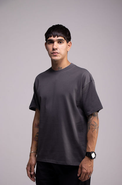 Semi Oversize 305gsm Grey Tee
