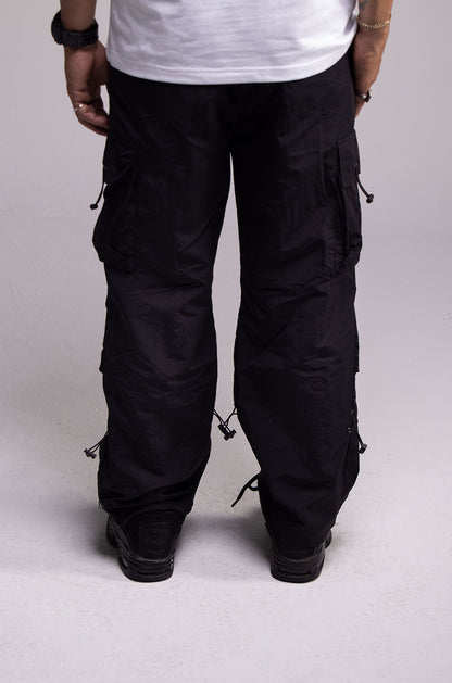Nylon Cargo Pants Negro