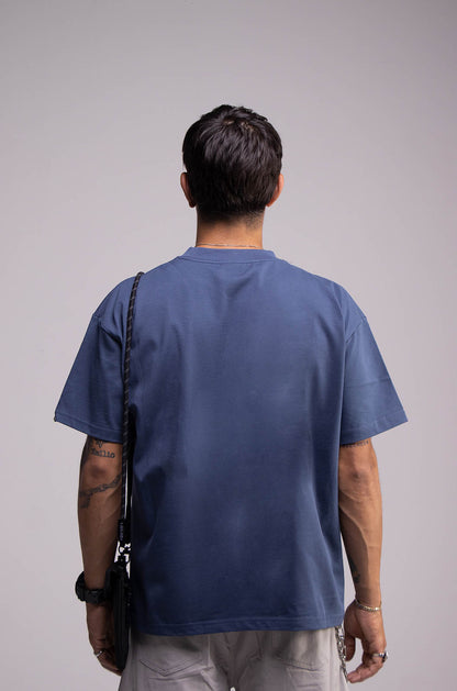Semi Oversize 305gsm Steel Blue Tee