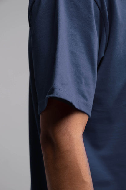 Semi Oversize 305gsm Steel Blue Tee