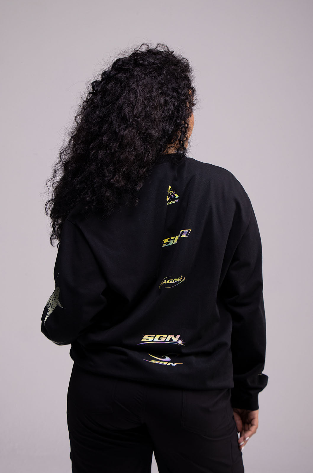 Playera ALIEN 303 Manga Larga Negra 275gsm