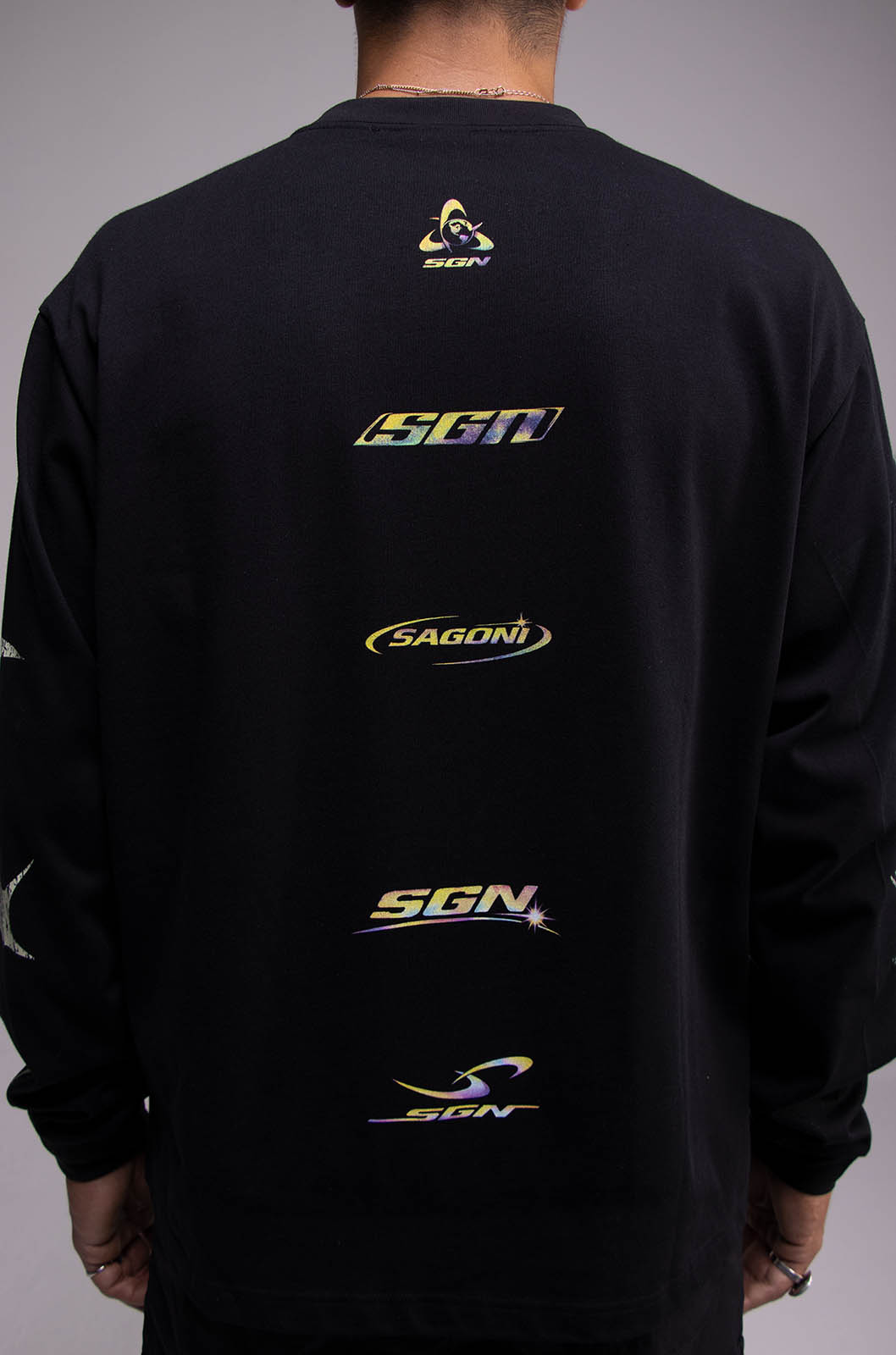 Playera ALIEN 303 Manga Larga Negra 275gsm