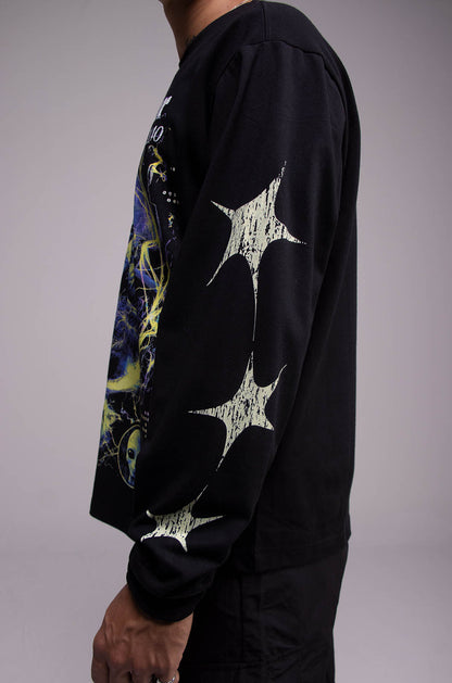 Playera ALIEN 303 Manga Larga Negra 275gsm