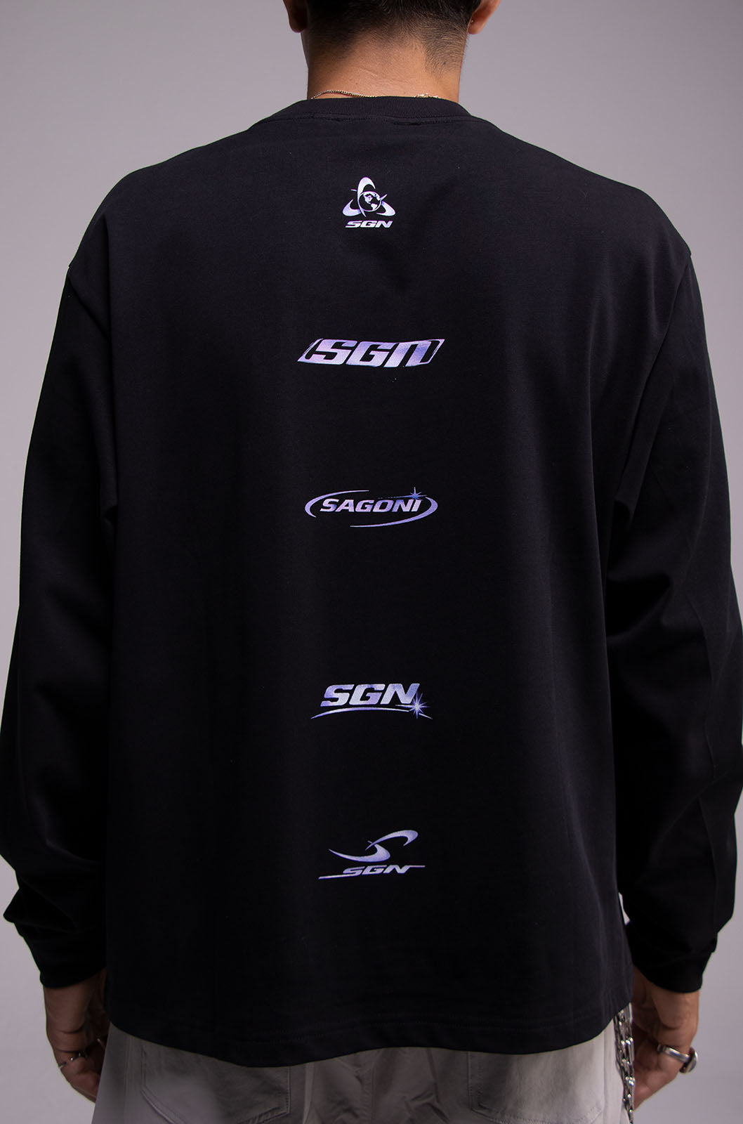 Playera ALIEN 152 Manga Larga Negra 275gsm