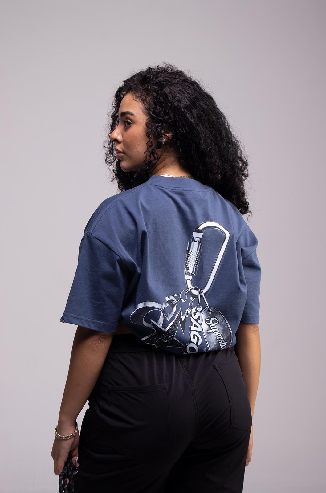 Playera KEYCHAIN Azul Jade 305gsm