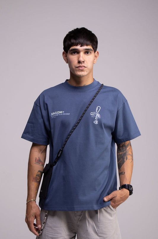 Playera KEYCHAIN Azul Jade 305gsm