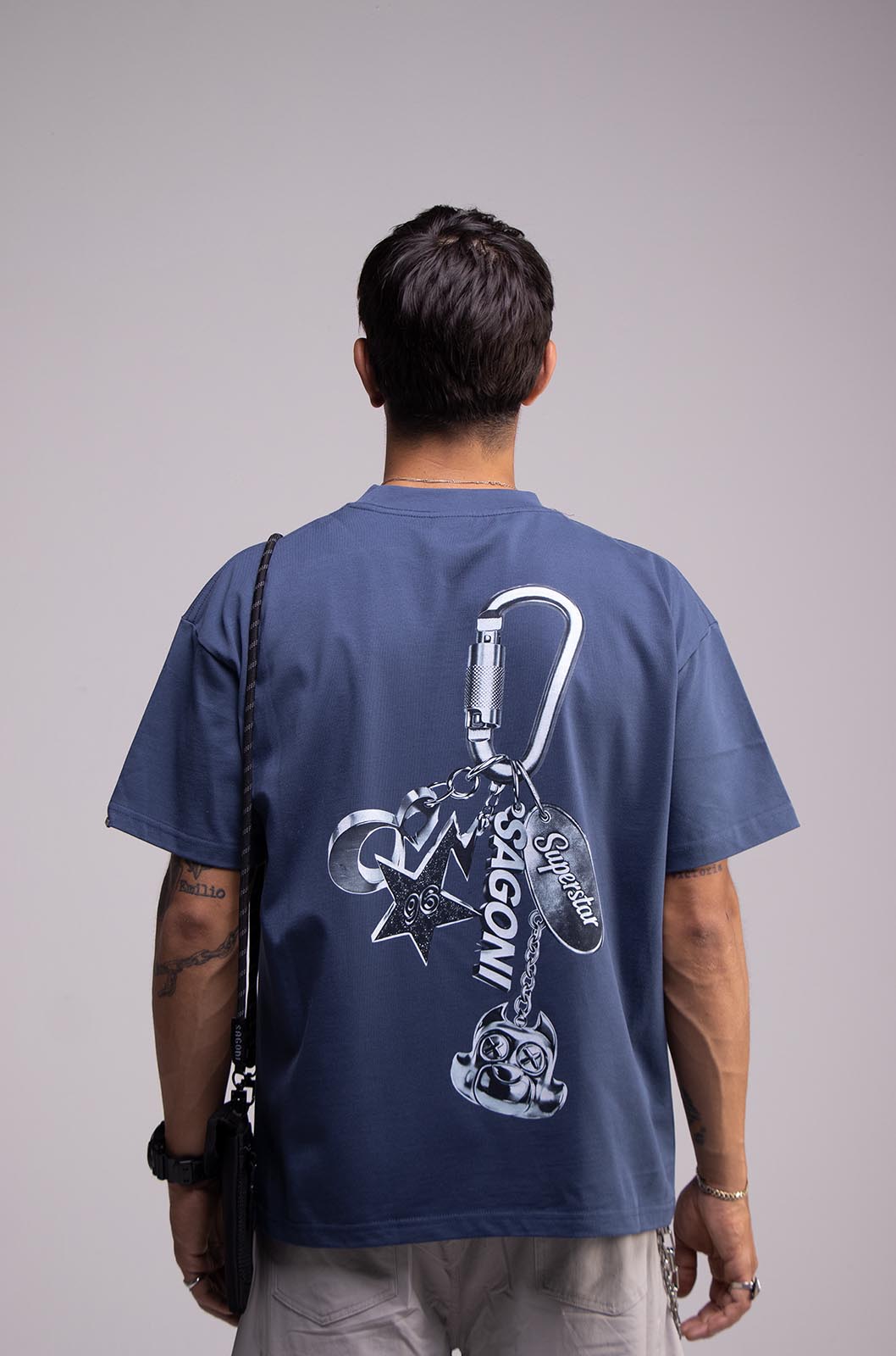 Playera KEYCHAIN Azul Jade 305gsm