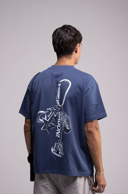 Playera KEYCHAIN Azul Jade 305gsm