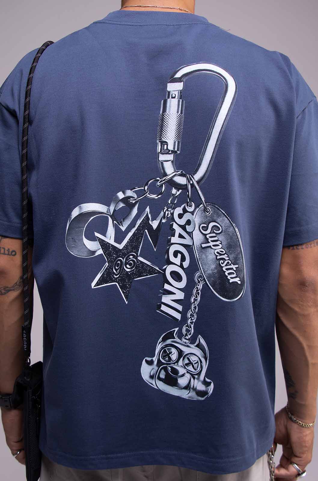 Playera KEYCHAIN Azul Jade 305gsm
