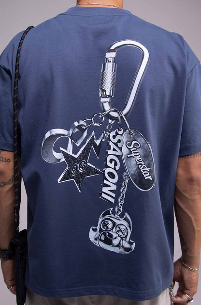 Playera KEYCHAIN Azul Jade 305gsm