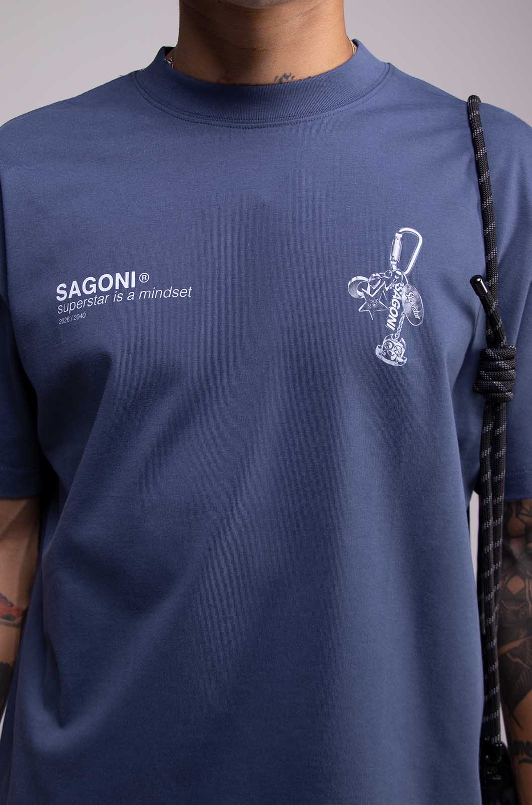 Playera KEYCHAIN Azul Jade 305gsm