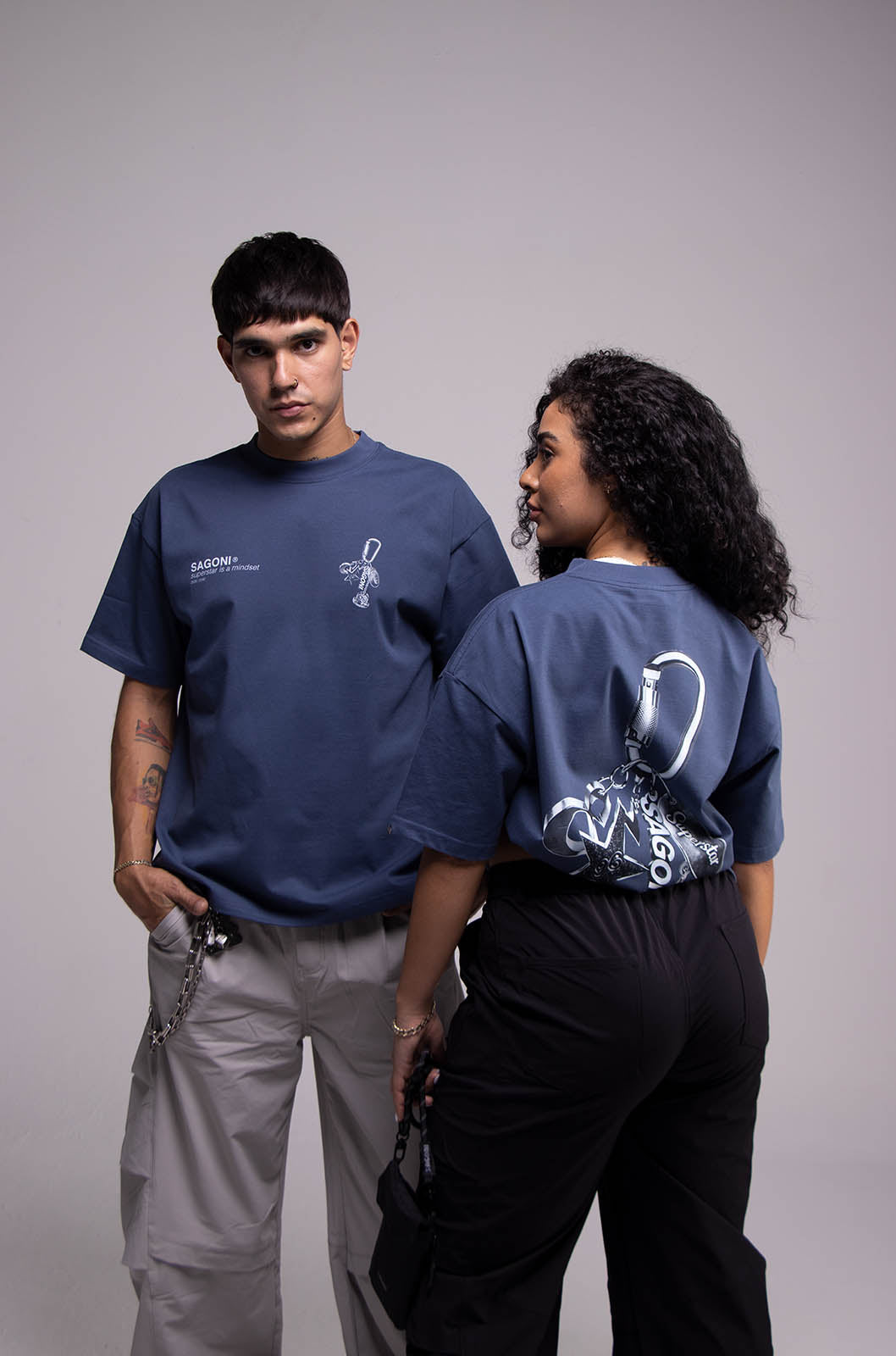 Playera KEYCHAIN Azul Jade 305gsm