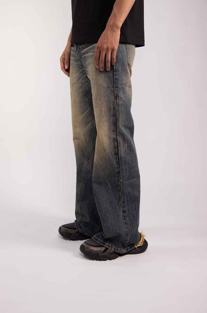 Raw Edge Flare Jeans