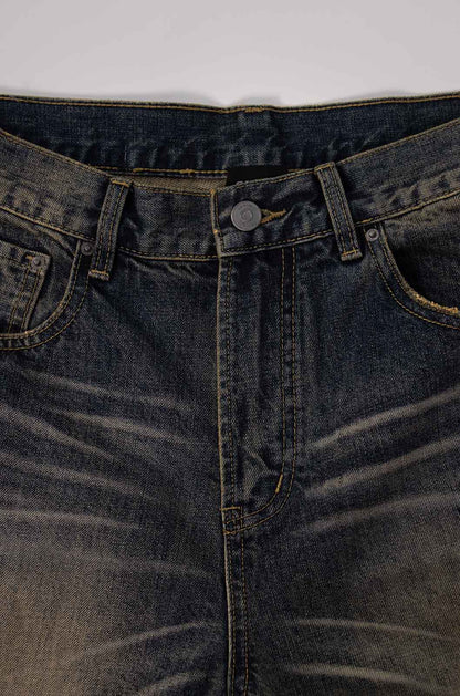 Raw Edge Flare Jeans