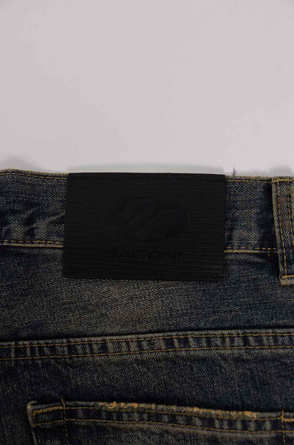 Raw Edge Flare Jeans