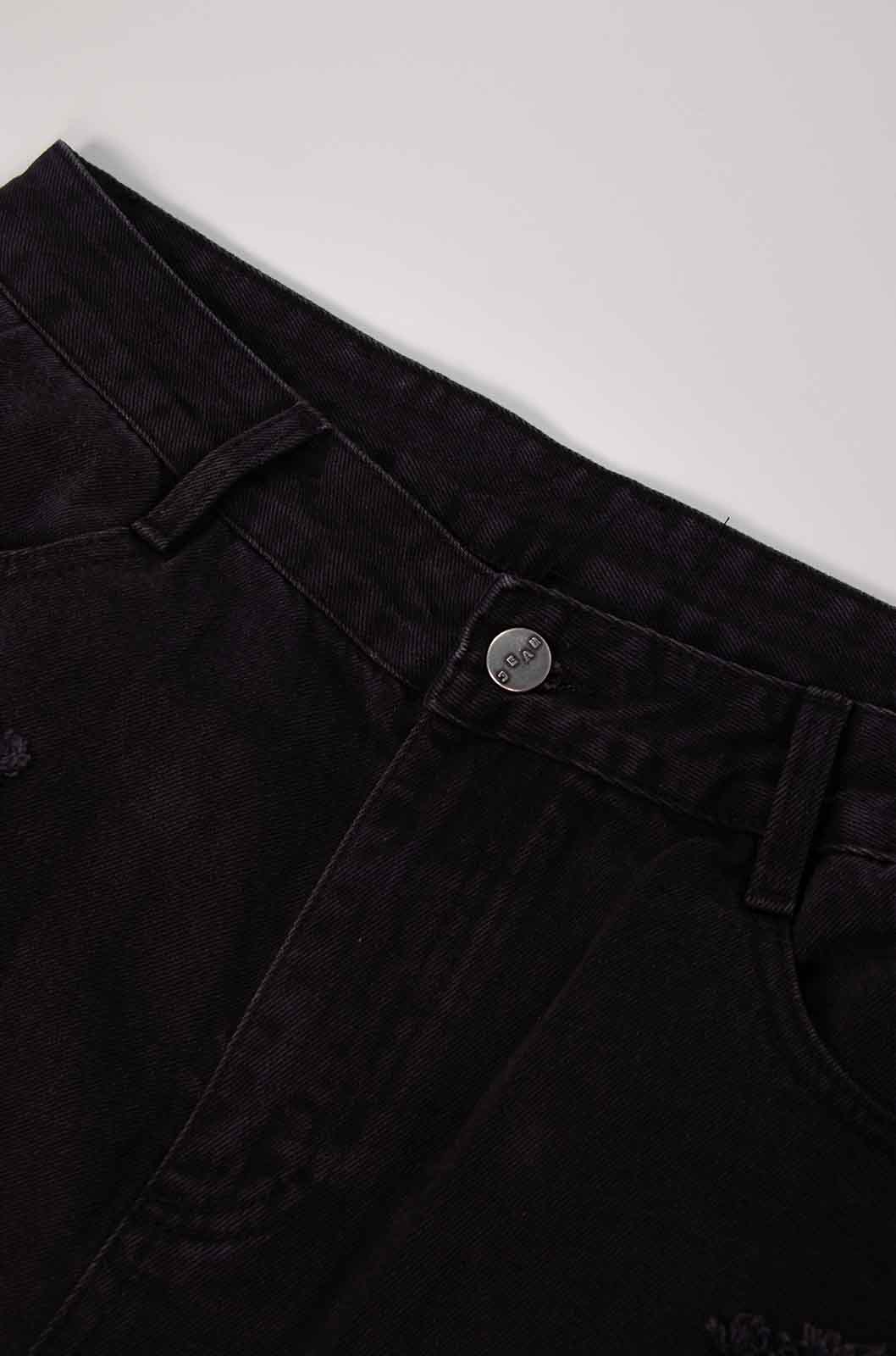 Denim Flare Distress Jeans