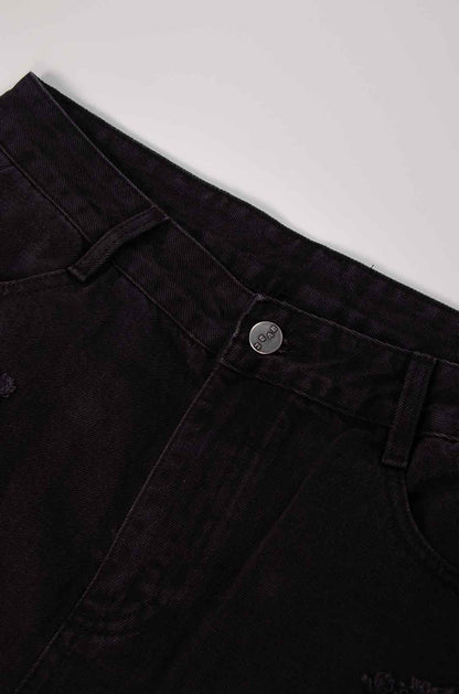 Denim Flare Distress Jeans