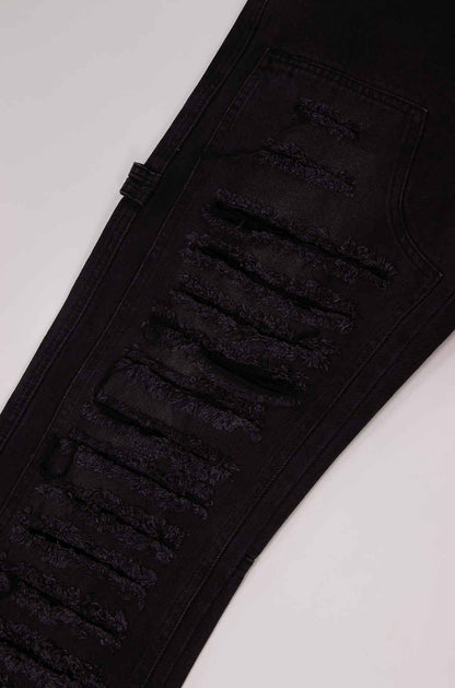 Denim Flare Distress Jeans