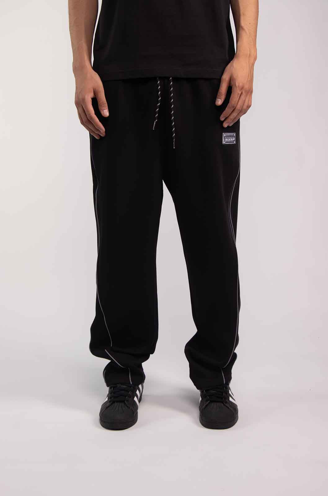 Trackline Straight Black Pants