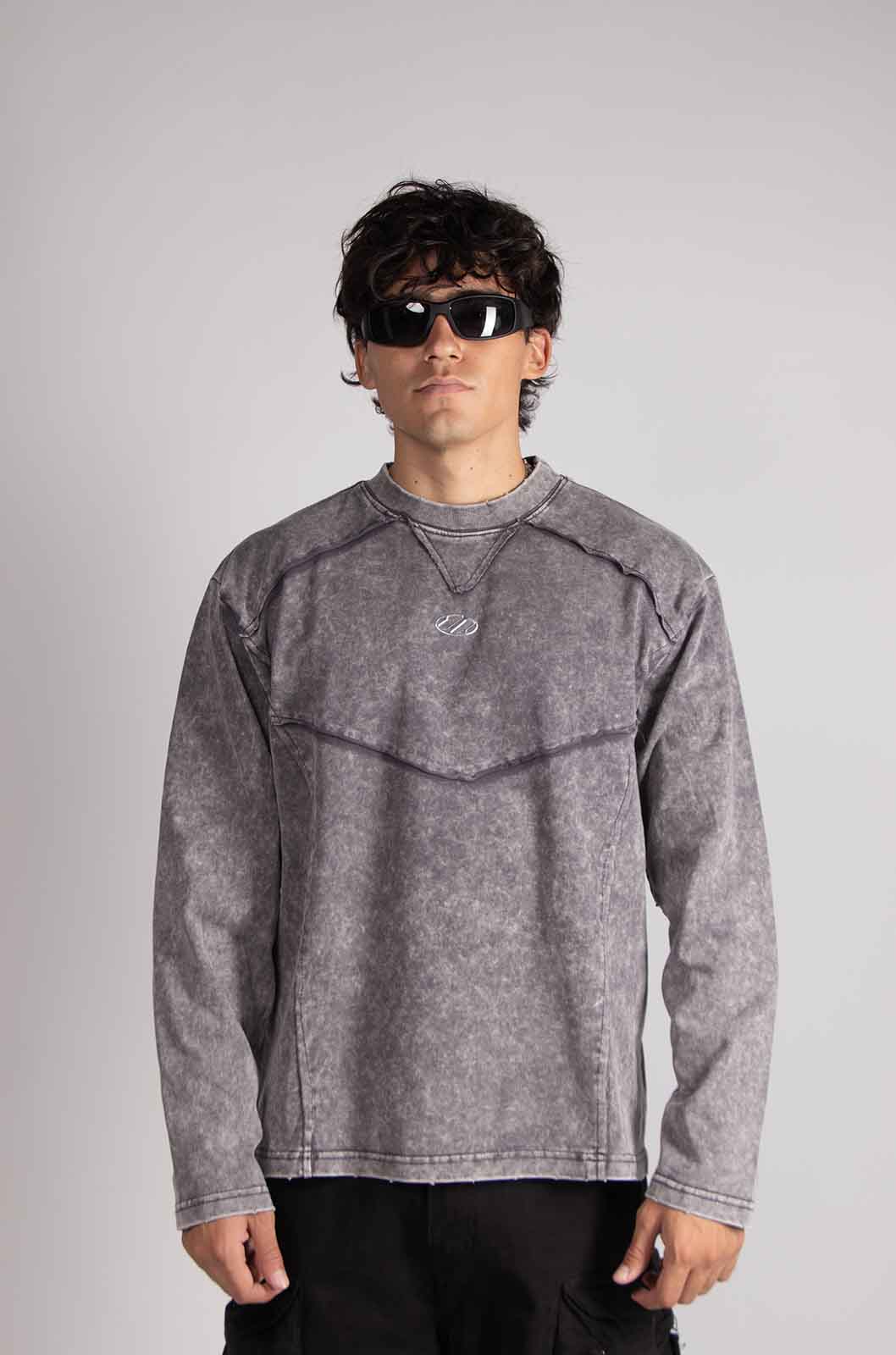 Gothic Long Sleeve Grey Tee