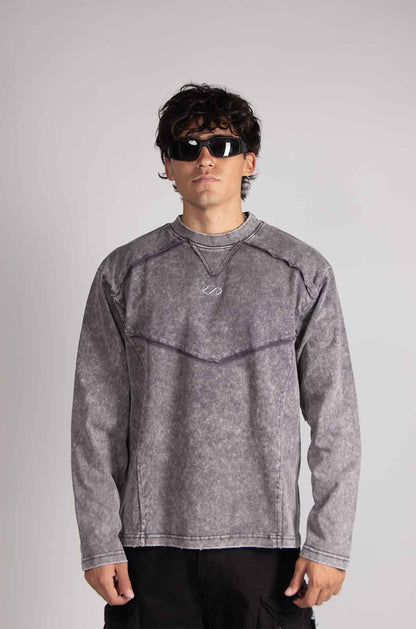 Gothic Long Sleeve Grey Tee