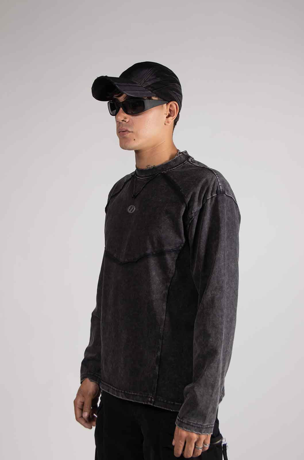 Gothic Long Sleeve Black Tee