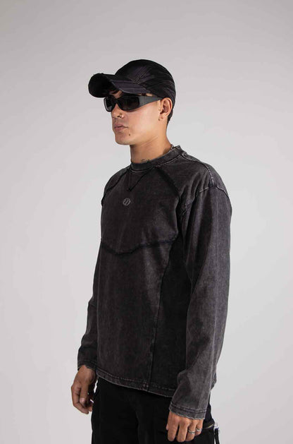 Gothic Long Sleeve Black Tee