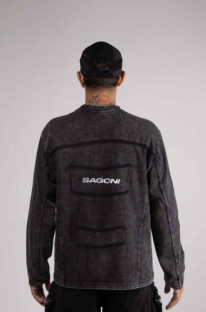 Gothic Long Sleeve Black Tee