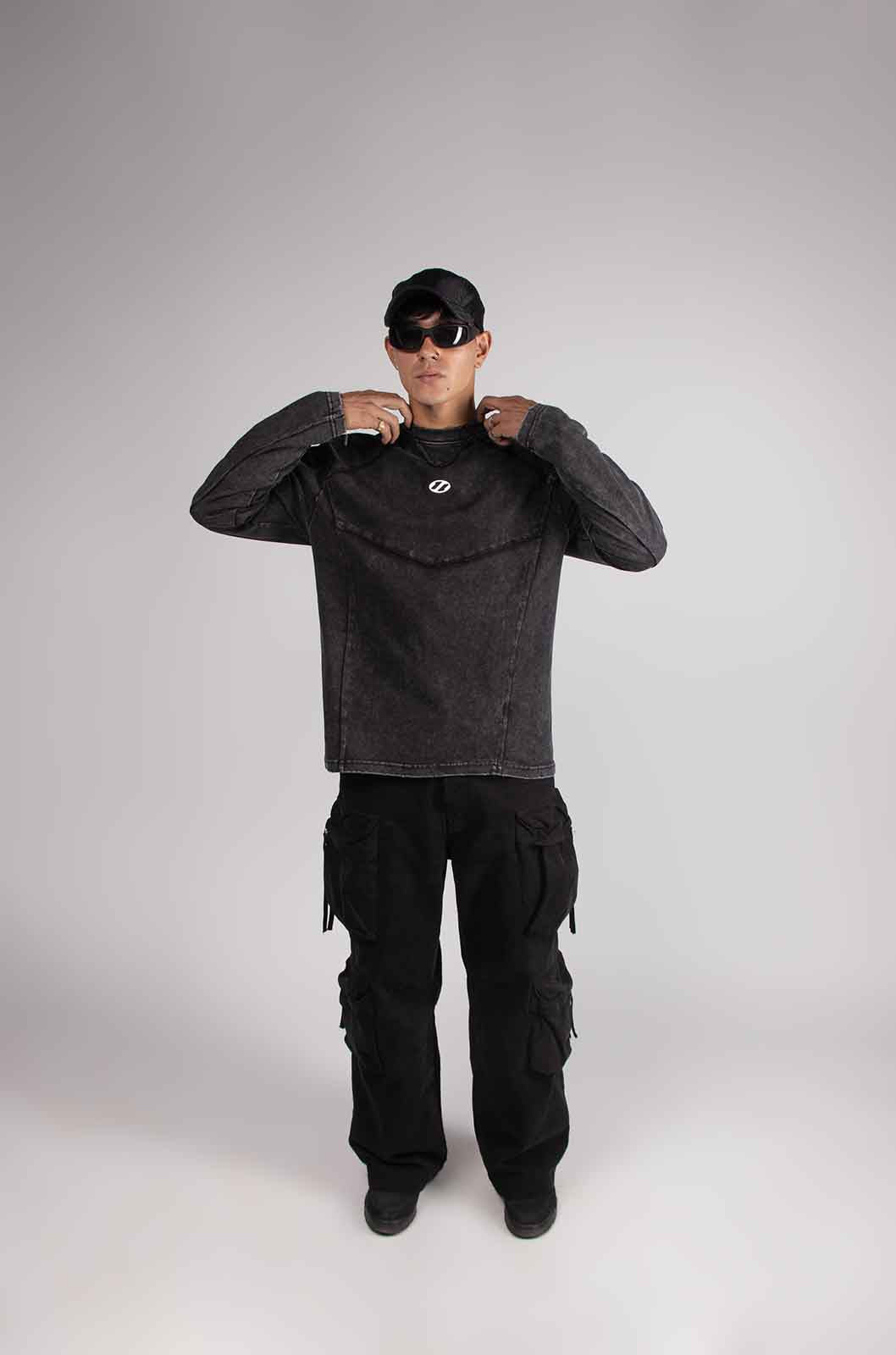 Gothic Long Sleeve Black Tee