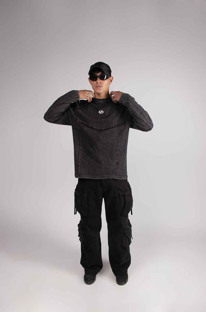 Gothic Long Sleeve Black Tee