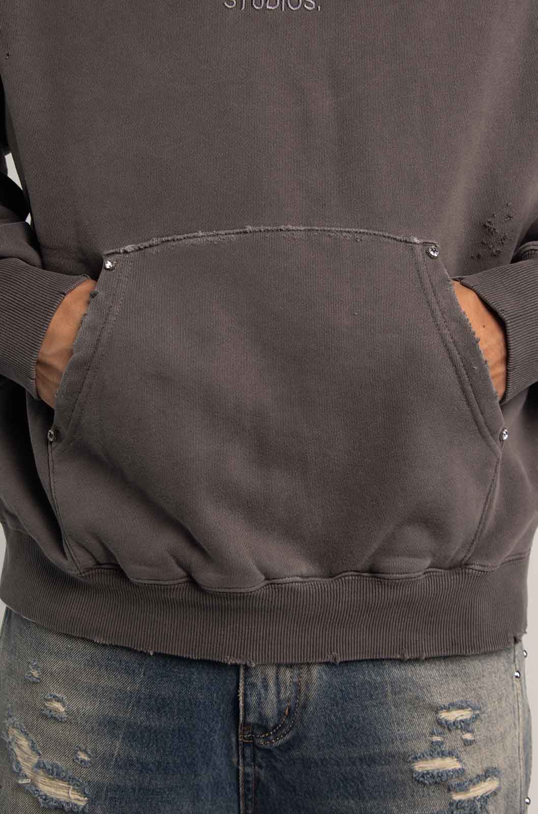 Phantom Distress Grey Hoodie