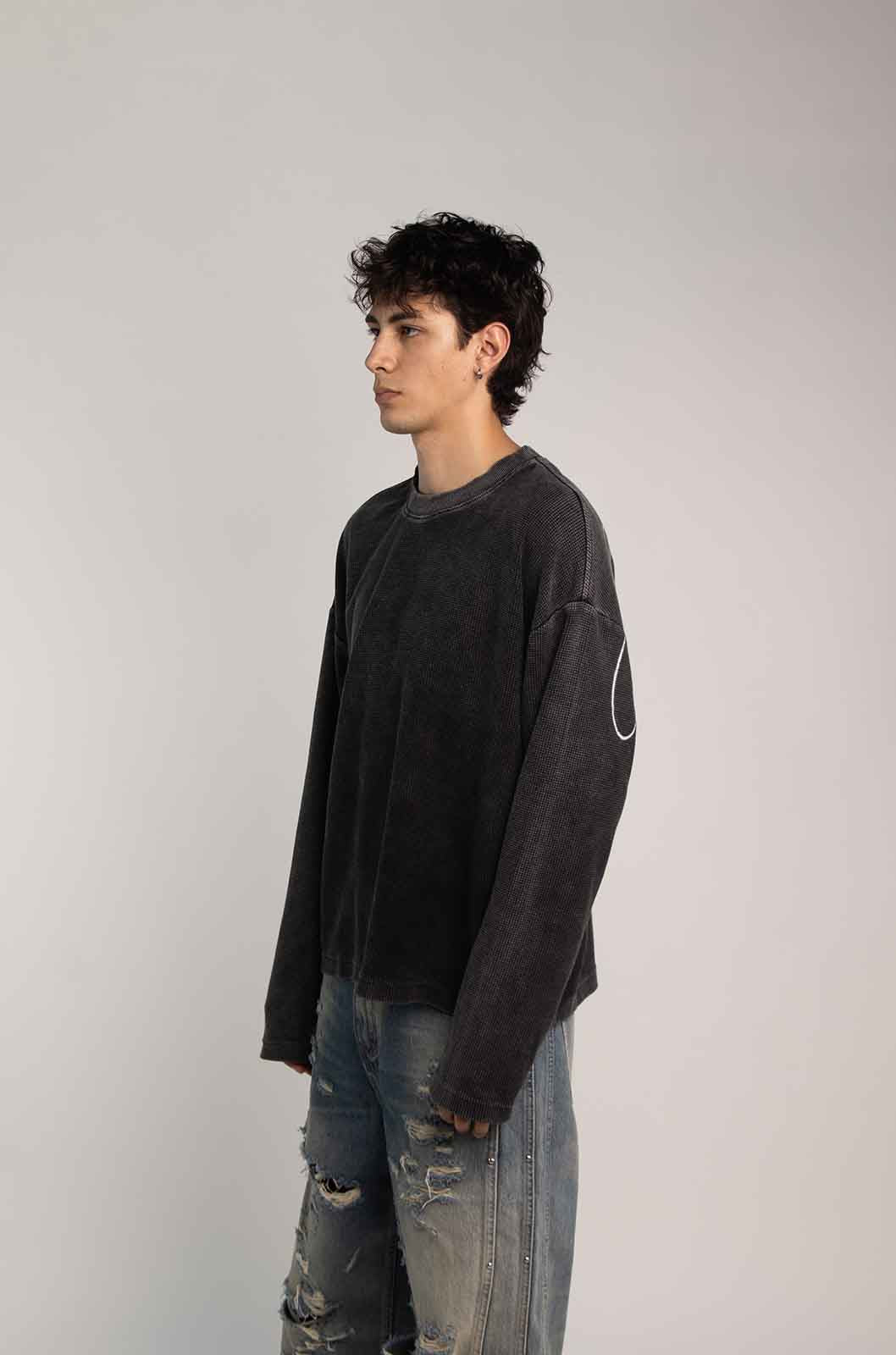 Members Waffle Black T-Shirt