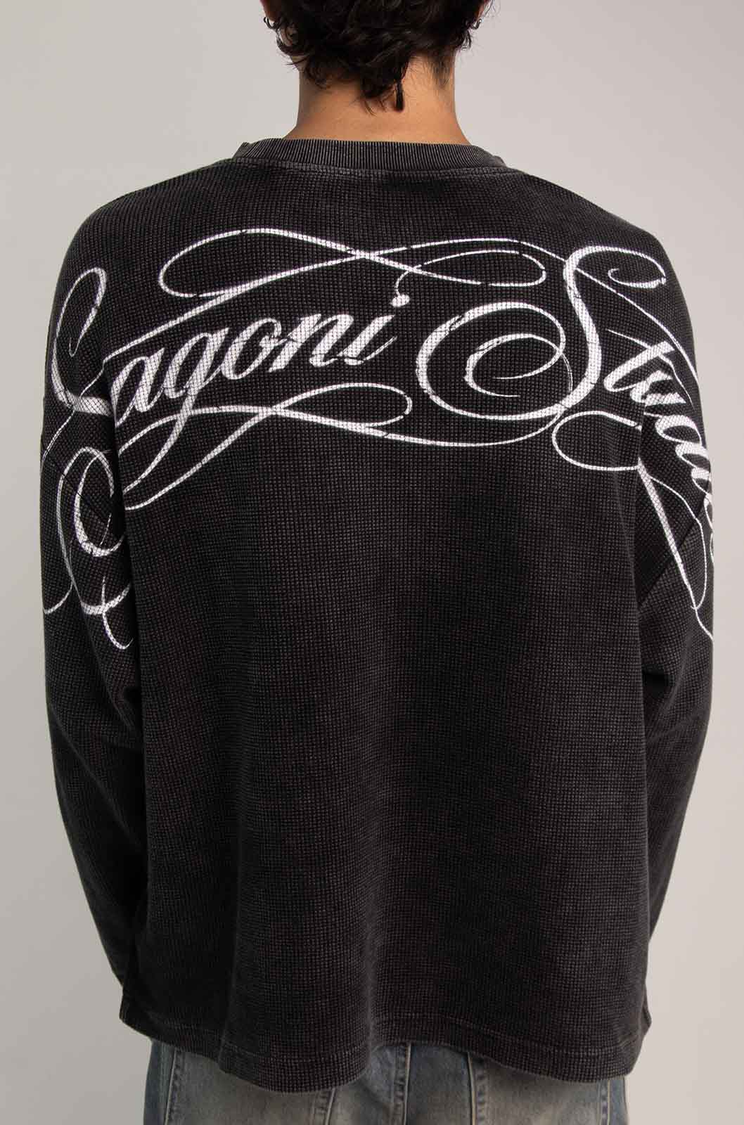 Members Waffle Black T-Shirt