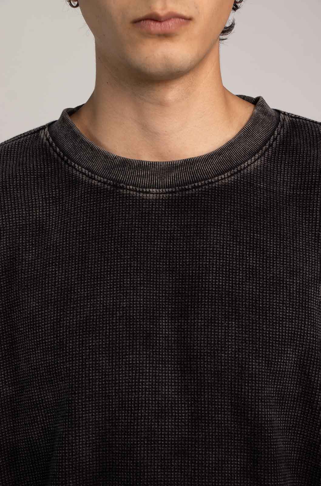 Members Waffle Black T-Shirt