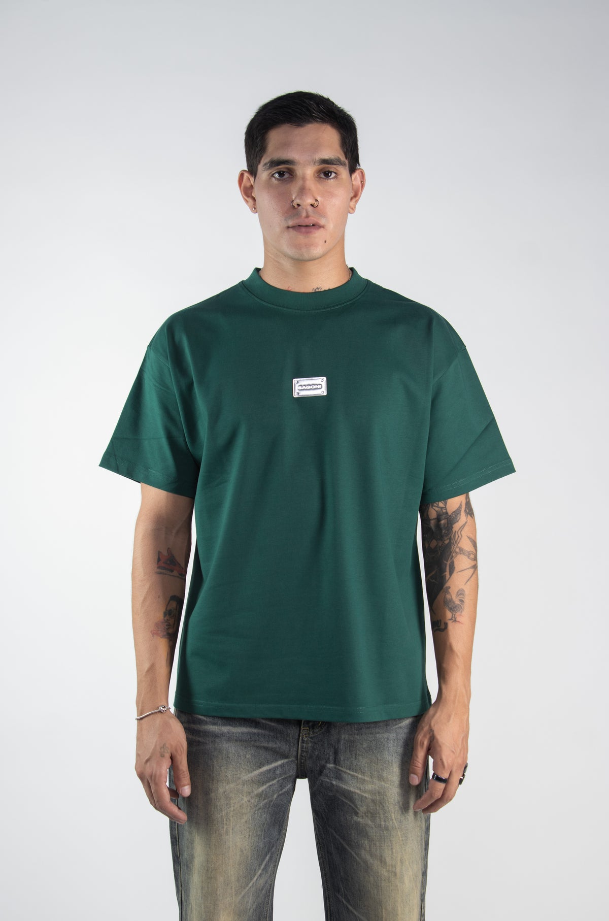 Semi Oversize 305gsm Emerald Green Tee
