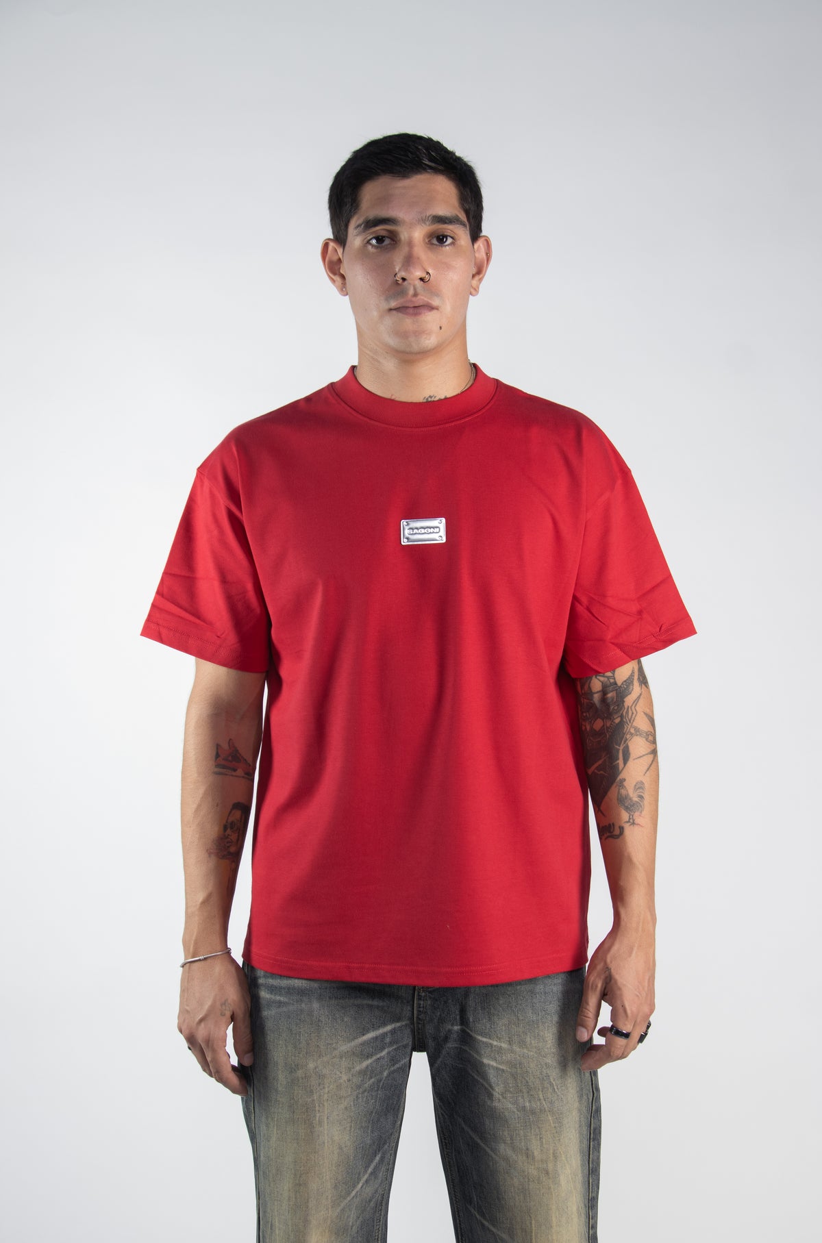 Semi Oversize 305gsm Intense Red Tee
